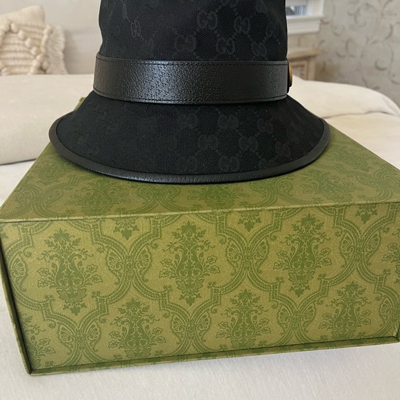 GG CANVAS BUCKET HAT WITH DOUBLE G - Picture 4 of 5